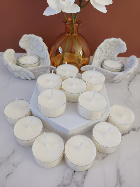 Soy Wax Unscented Tealights 4-5 Hour Burn (sold in sets of 12 or 24)
