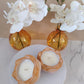 Orange Lotus Flower Candle Set Of 2 Unscented