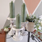 Olive Green Soy Wax Church Pillar Candles - Unscented, Set of 2 (4 Sizes)