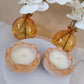 Orange Lotus Flower Candle Set Of 2 Unscented
