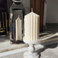 12.5cm Ribbed Soy Wax Church Pillar Candles - Scented (Various Colours)