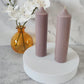 Slate Soy Wax Church Pillar Candles - Unscented, Set of 2 (4 Sizes)