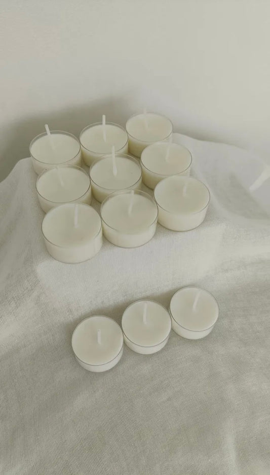 Soy Wax Unscented Tealights 4-5 Hour Burn