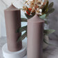 Mocha Soy Wax Church Pillar Candles - Scented, Set of 2 (4 Sizes)